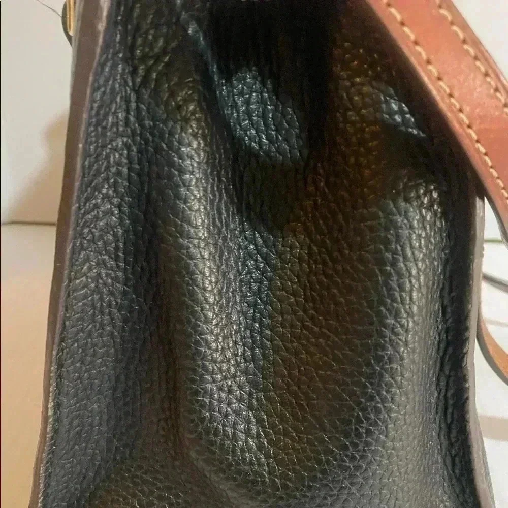 Dooney Bourke vintage black leather satchel handbag